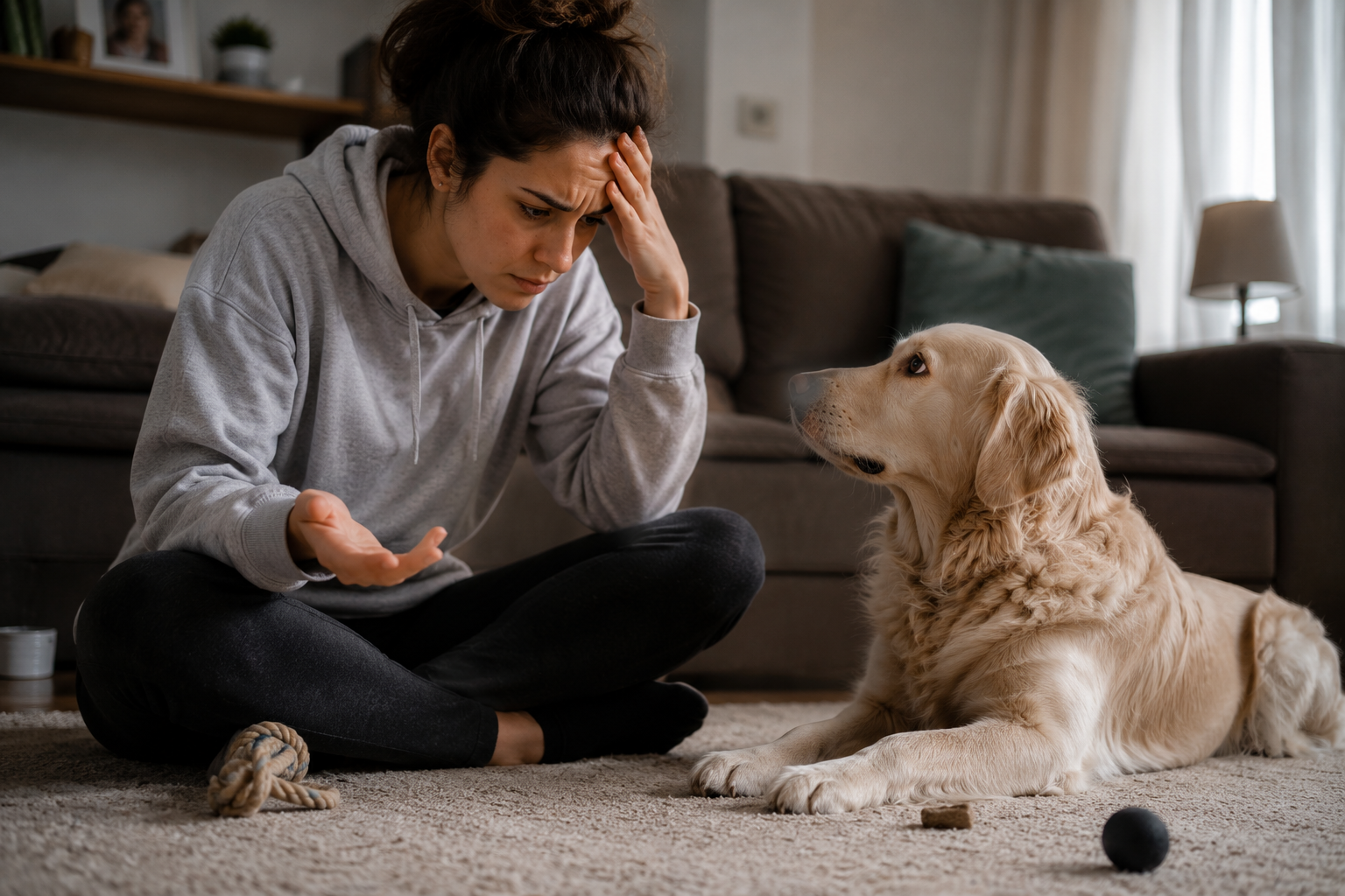 Dog owner confused about why their dog is not responding to training
